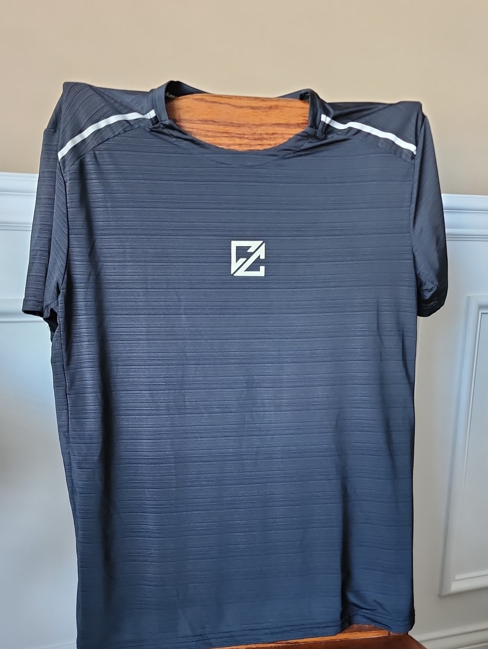 Men's Logo Performance Tee - Black Medium Go Running